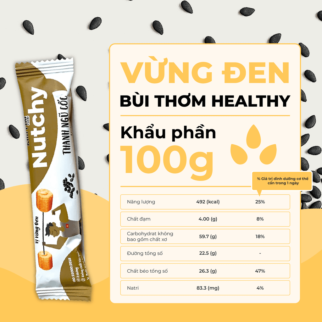 Thanh ngũ cốc Nutchy vị Vừng đen